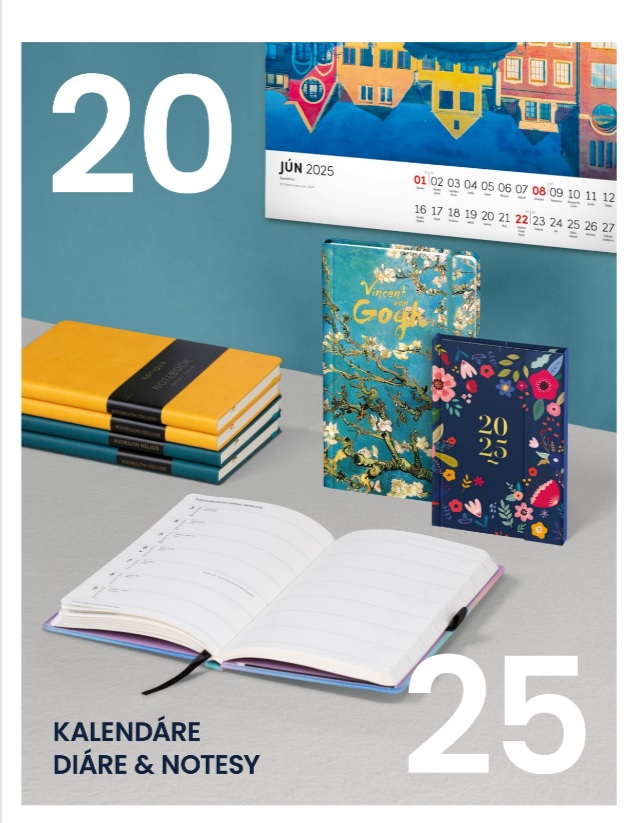Kalendáre, zápisníky, obrazy, diáre 2024